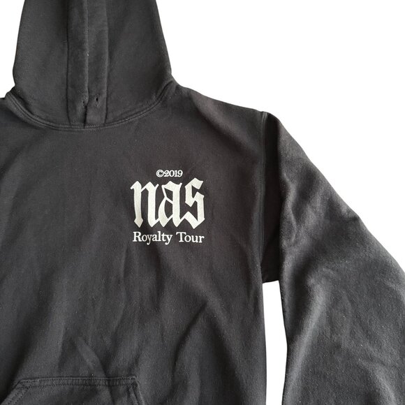 Nas Royalty Tour 2019 Hoodie Black S - Picture 2 of 5